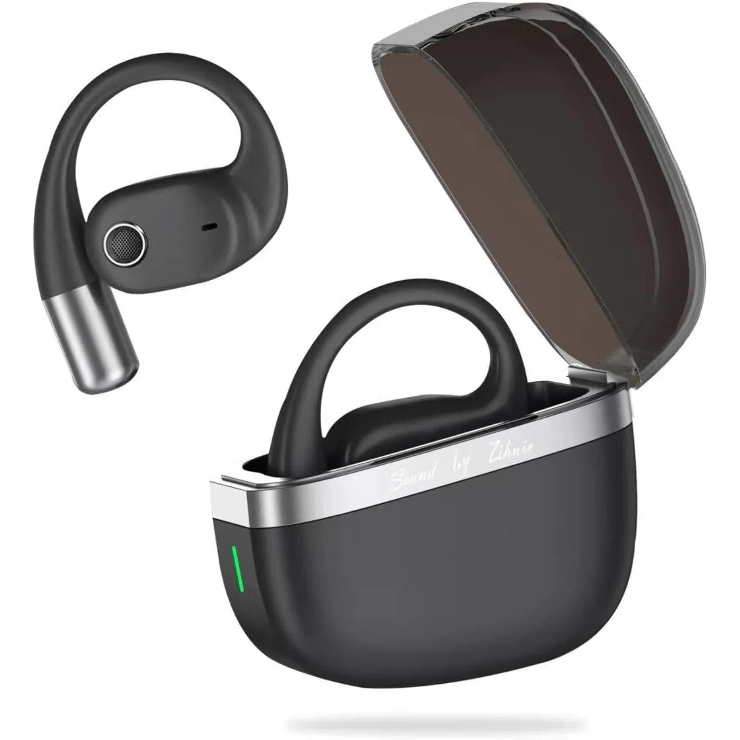 thumbnail image 1 of Auriculares inalámbricos abiertos Bluetooth con ganchos para las orejas XP5 Resistentes al sudor Carga rápida 35 horas de reproducción para cualquier teléfono, 1 of 6