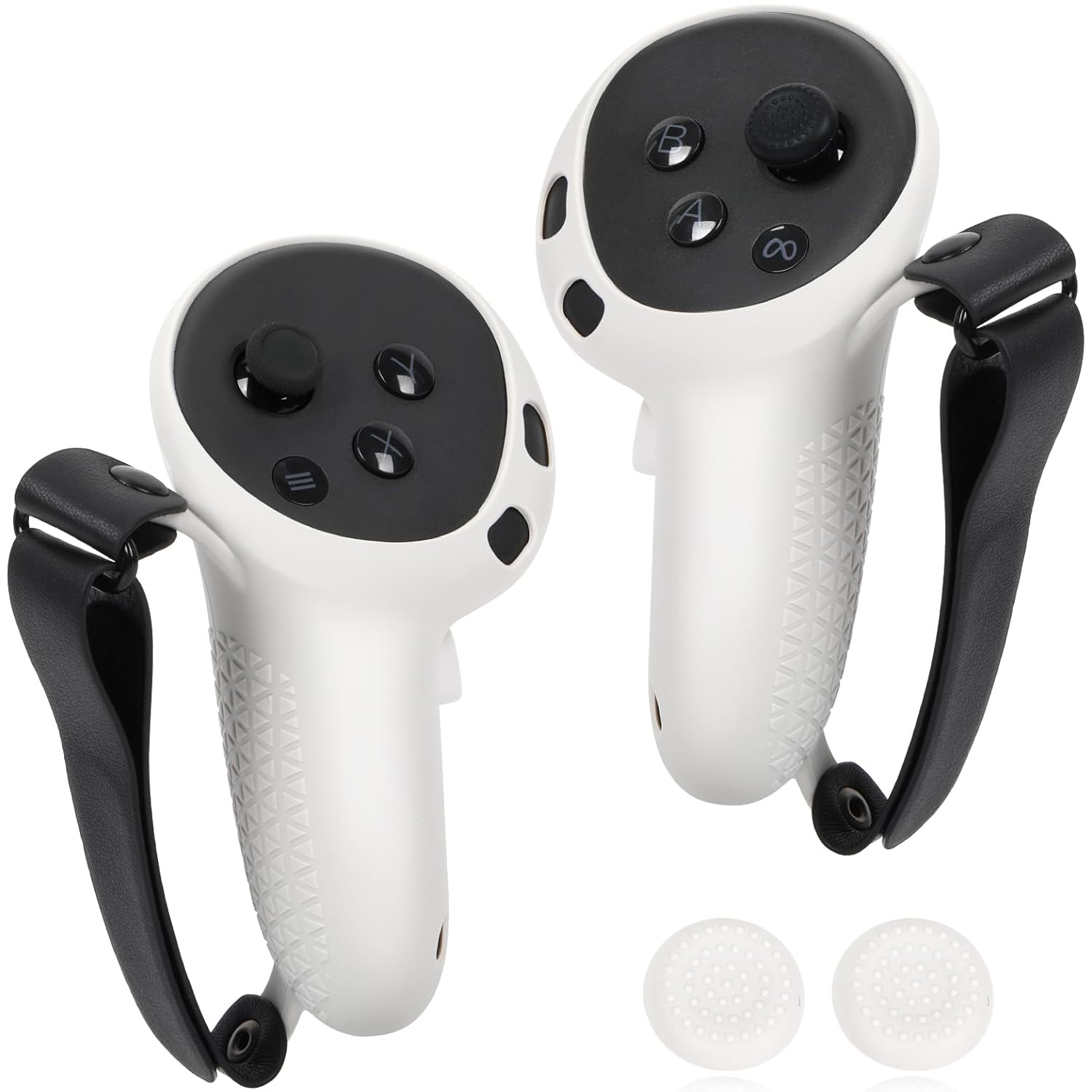 thumbnail image 1 of Funda de silicona para el mando Meta Quest 3S/3: correas ajustables para los nudillos, accesorios de realidad virtual compatibles con los mandos Touch, 1 of 7
