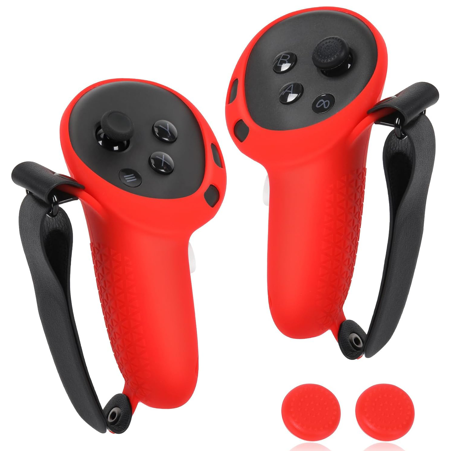 Funda de silicona para el mando Meta Quest 3S/3: correas ajustables para los nudillos, accesorios de realidad virtual compatibles con los mandos Touch