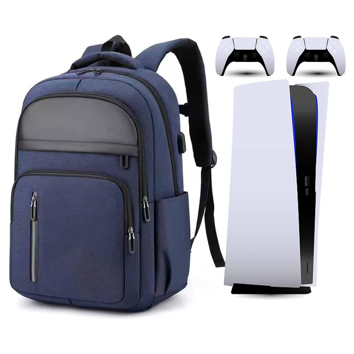 thumbnail image 1 of Mochila para consola PS5, bolsa de viaje para mandos y accesorios de videojuegos, 1 of 9