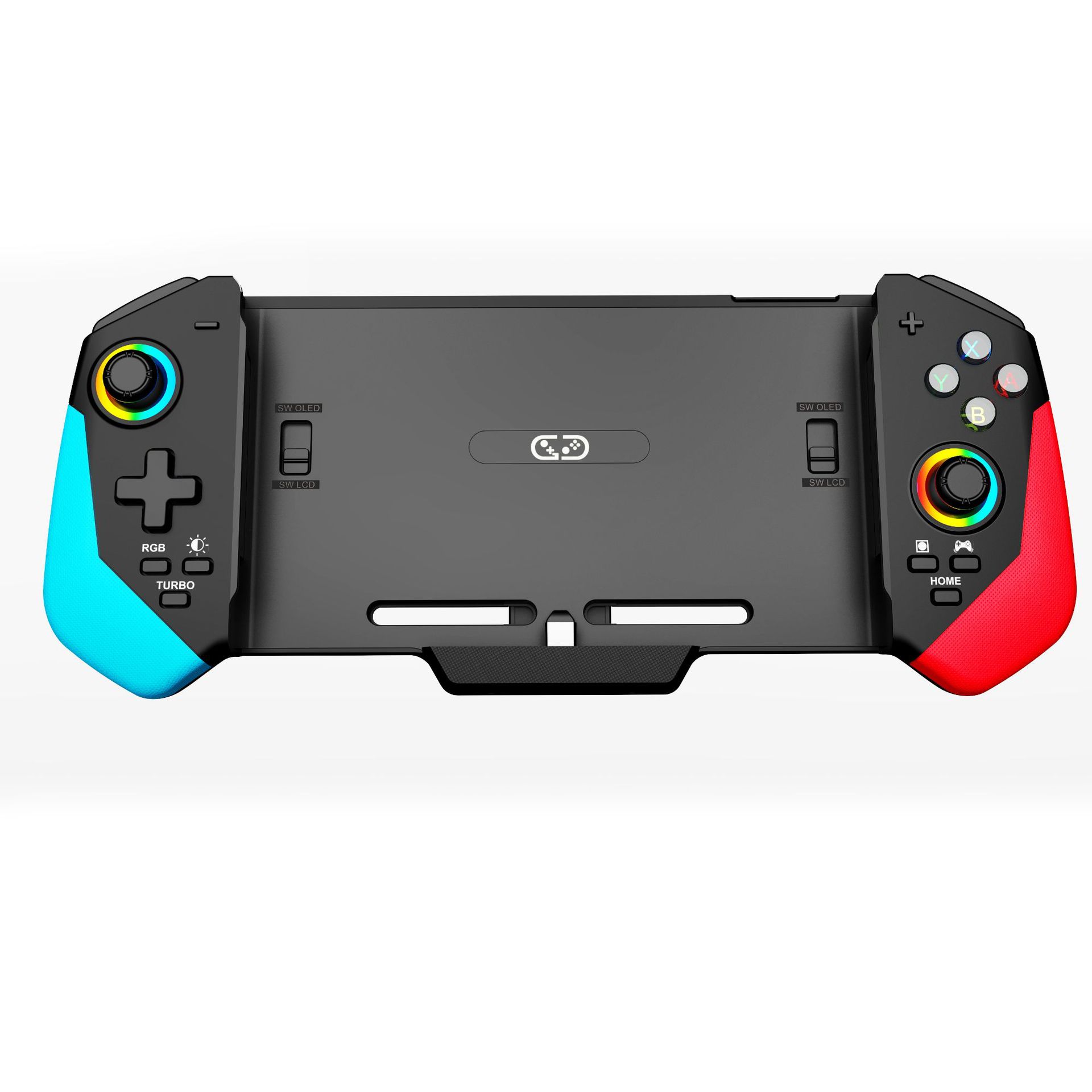 thumbnail image 1 of Mando para Switch/OLED, mando portátil todo en uno. Con joystick Hall, luz LED ajustable, turbo, giroscopio de 6 ejes, vibración de doble motor, 4 ranuras para juegos. Sustitución del mando, 1 of 6