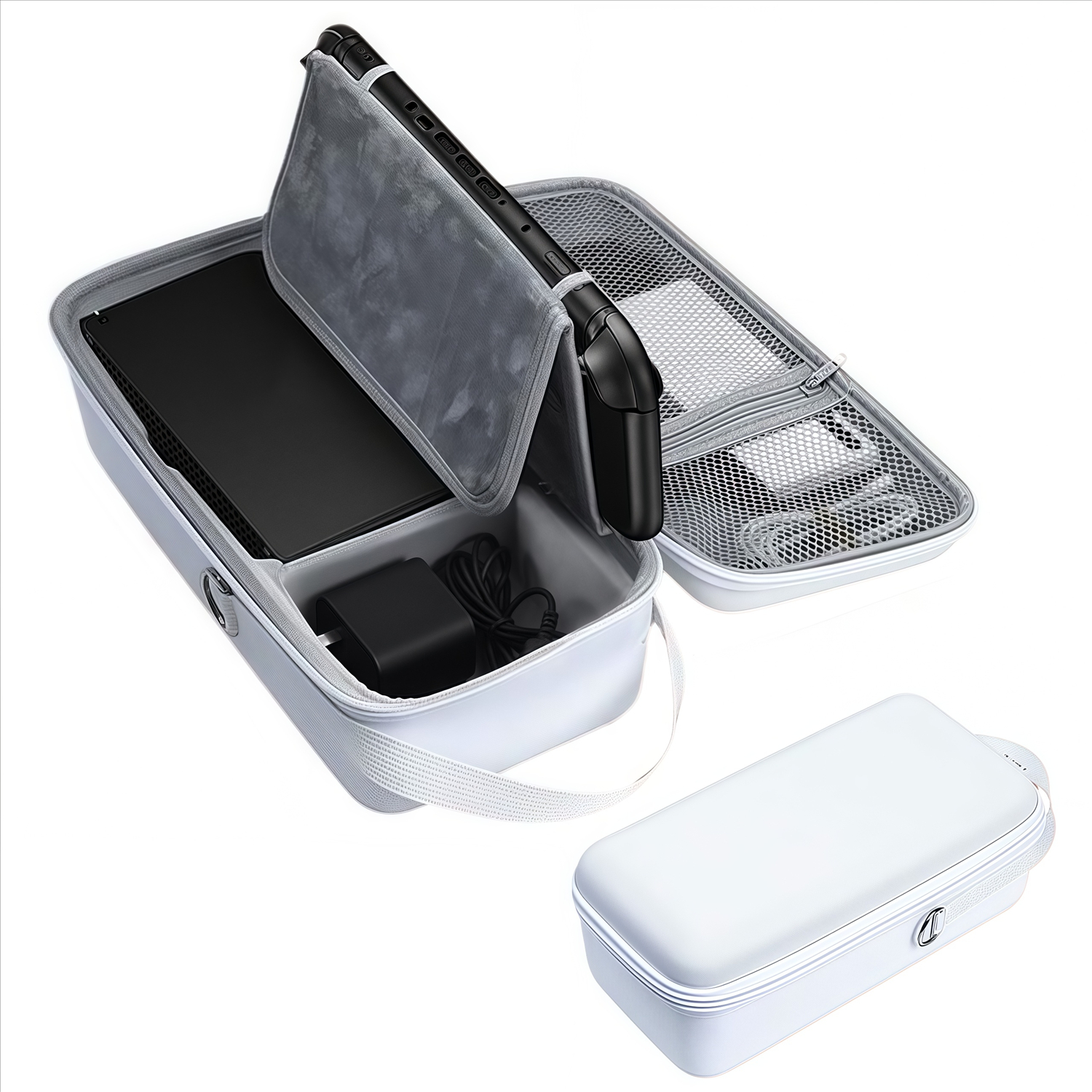thumbnail image 1 of Funda rígida para Nintendo Switch 2 con bolsillos de almacenamiento, cremallera y accesorios protectores, 1 of 7