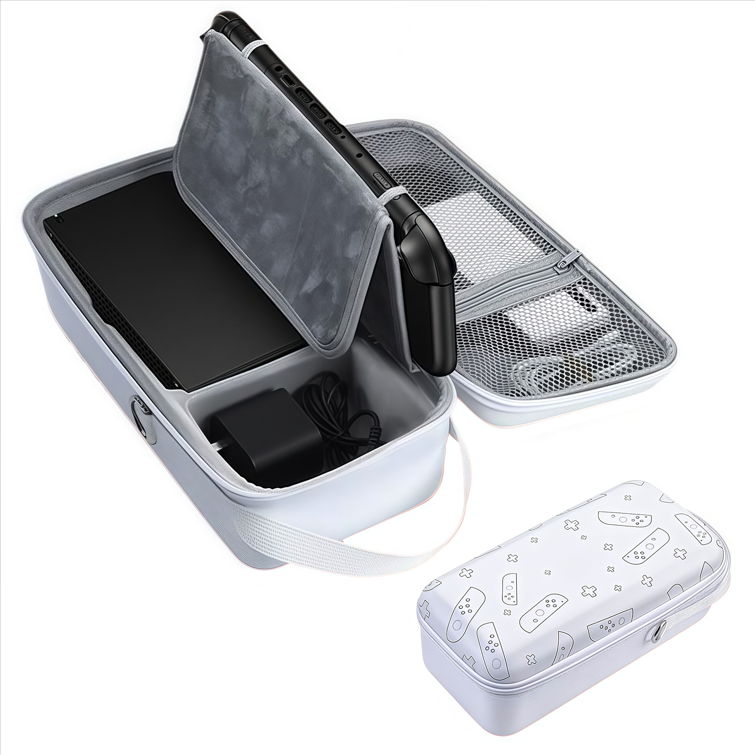 Funda rígida para Nintendo Switch 2 con bolsillos de almacenamiento, cremallera y accesorios protectores