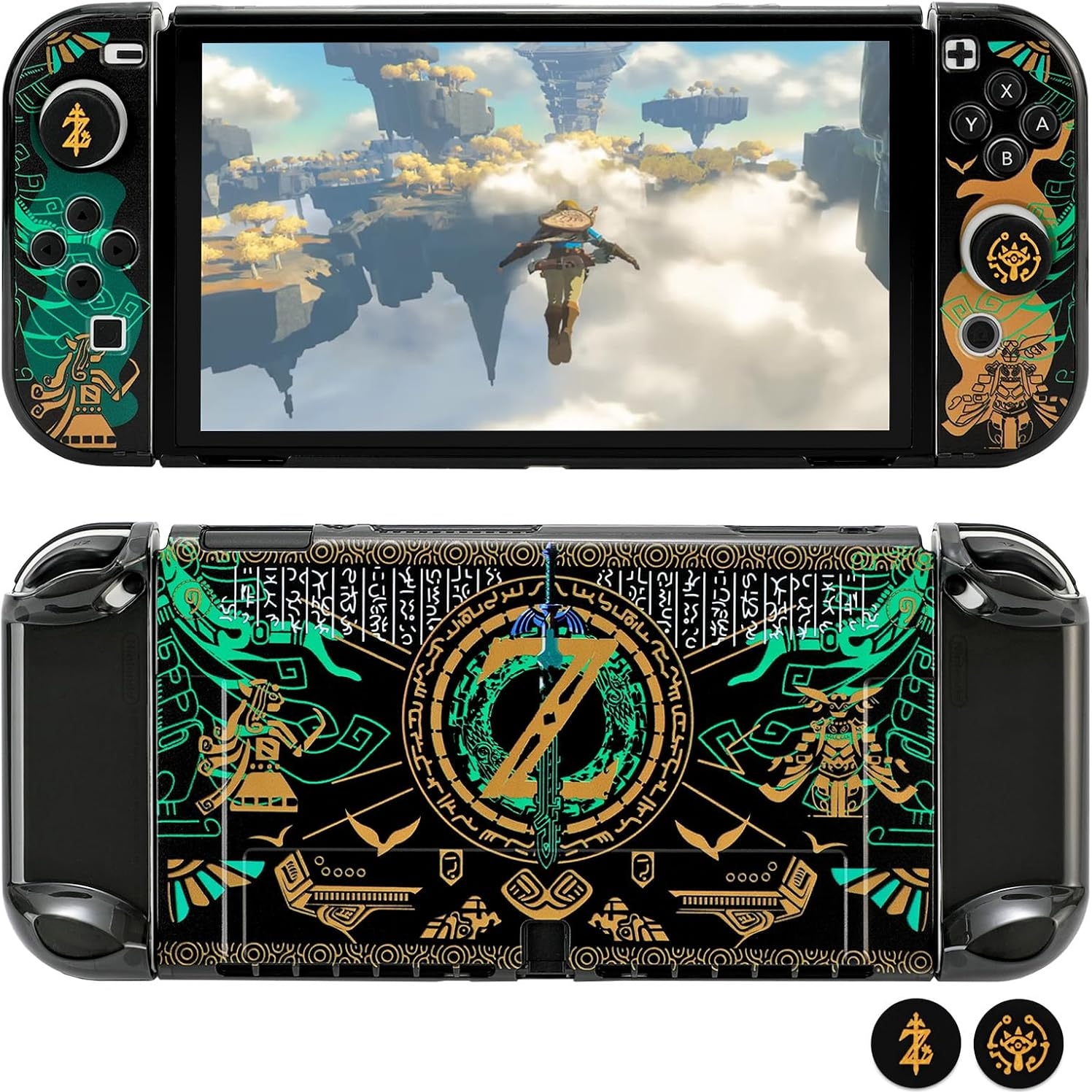 thumbnail image 1 of Funda protectora para Nintendo Switch OLED, compatible con Zelda Tears Of The Kingdom, funda rígida acoplable, resistente a los arañazos y a los golpes, delgada, 1 of 6