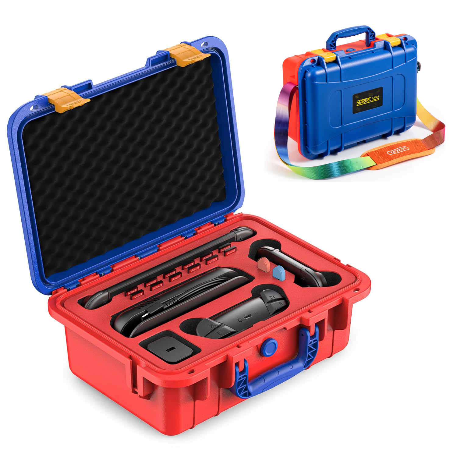 Funda rígida de viaje para Nintendo Switch 2, resistente al agua IP67, forro suave, con capacidad para la consola, el mando Pro y accesorios