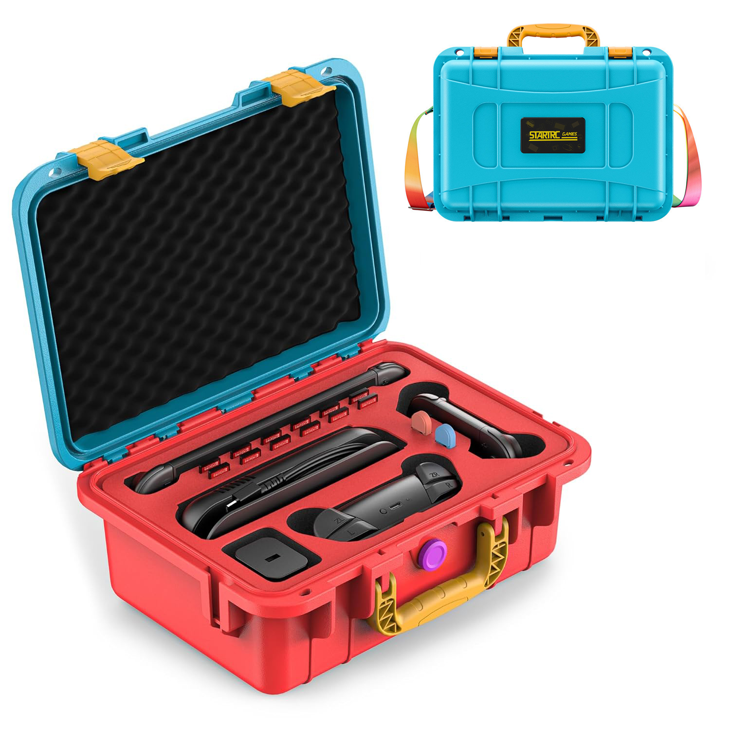 Funda rígida de viaje para Nintendo Switch 2, resistente al agua IP67, forro suave, con capacidad para la consola, el mando Pro y accesorios