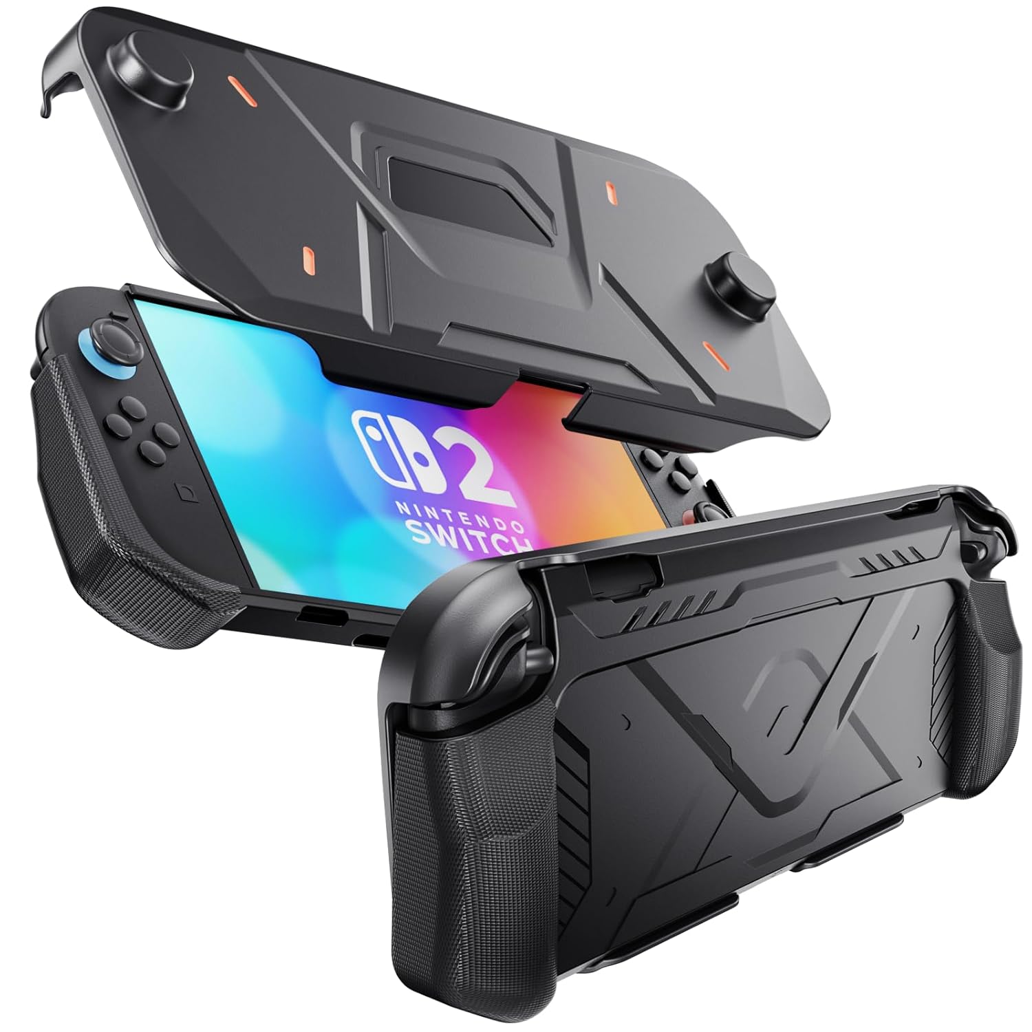 Funda protectora resistente a caídas estilo Mecha para Nintendo Switch 2. Accesorios con diseño atractivo