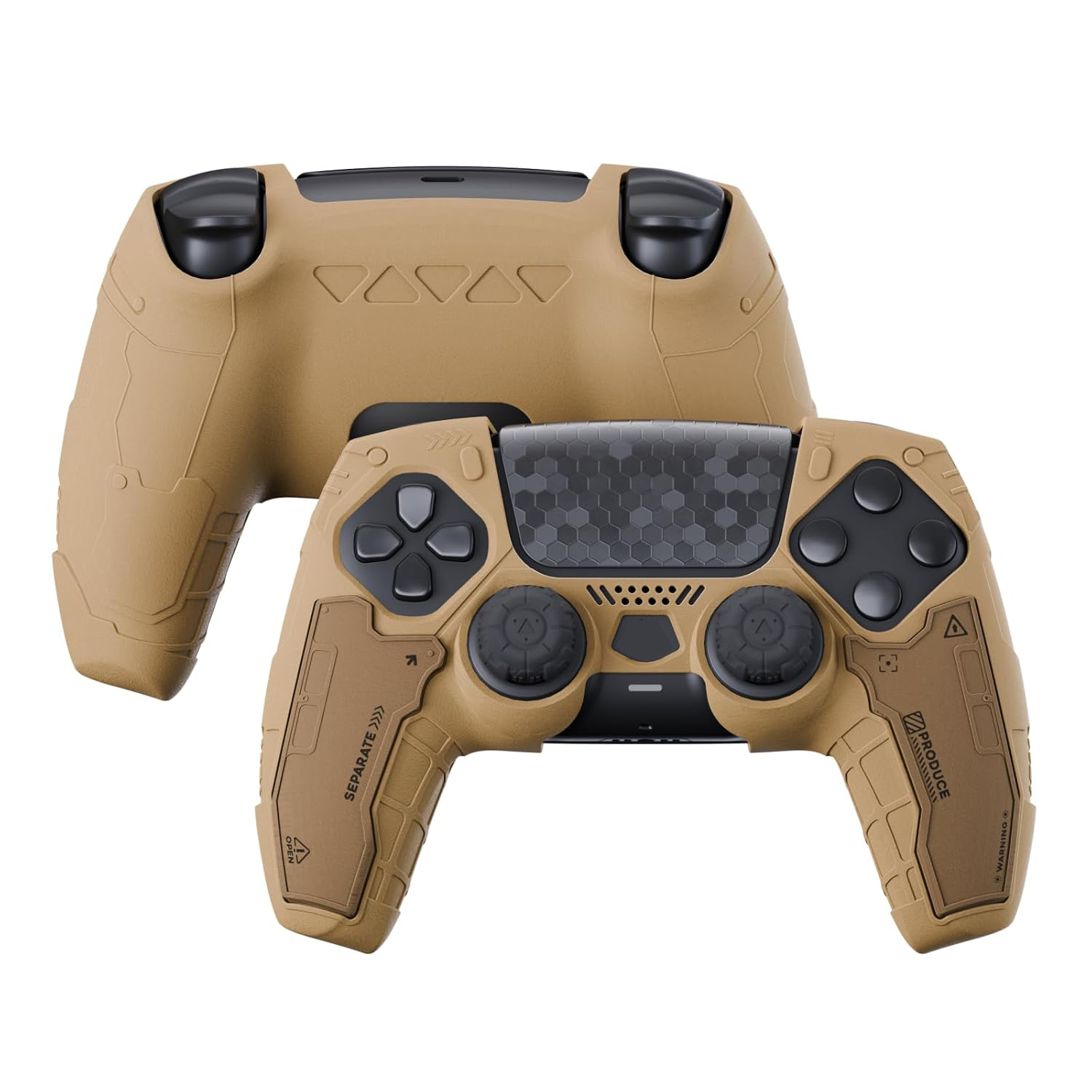 thumbnail image 1 of Juego de fundas para mando PS5 con funda de silicona antideslizante, 2 tapas para los pulgares y 2 pegatinas para Black Myth Wukong, 1 of 7