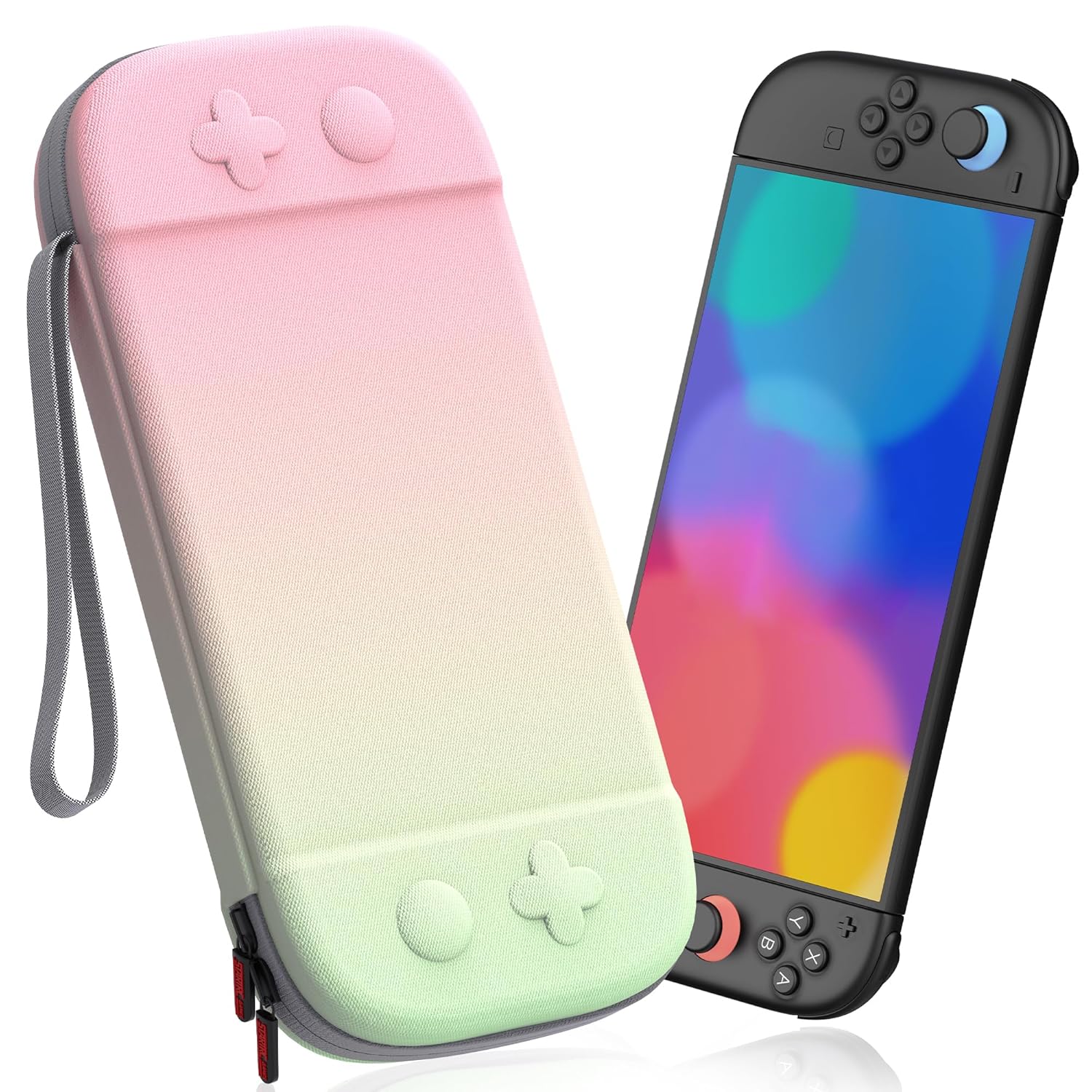 Funda rígida compatible con Nintendo Switch 2 con 12 ranuras para tarjetas de juego, funda protectora para viajes y bolsa para accesorios