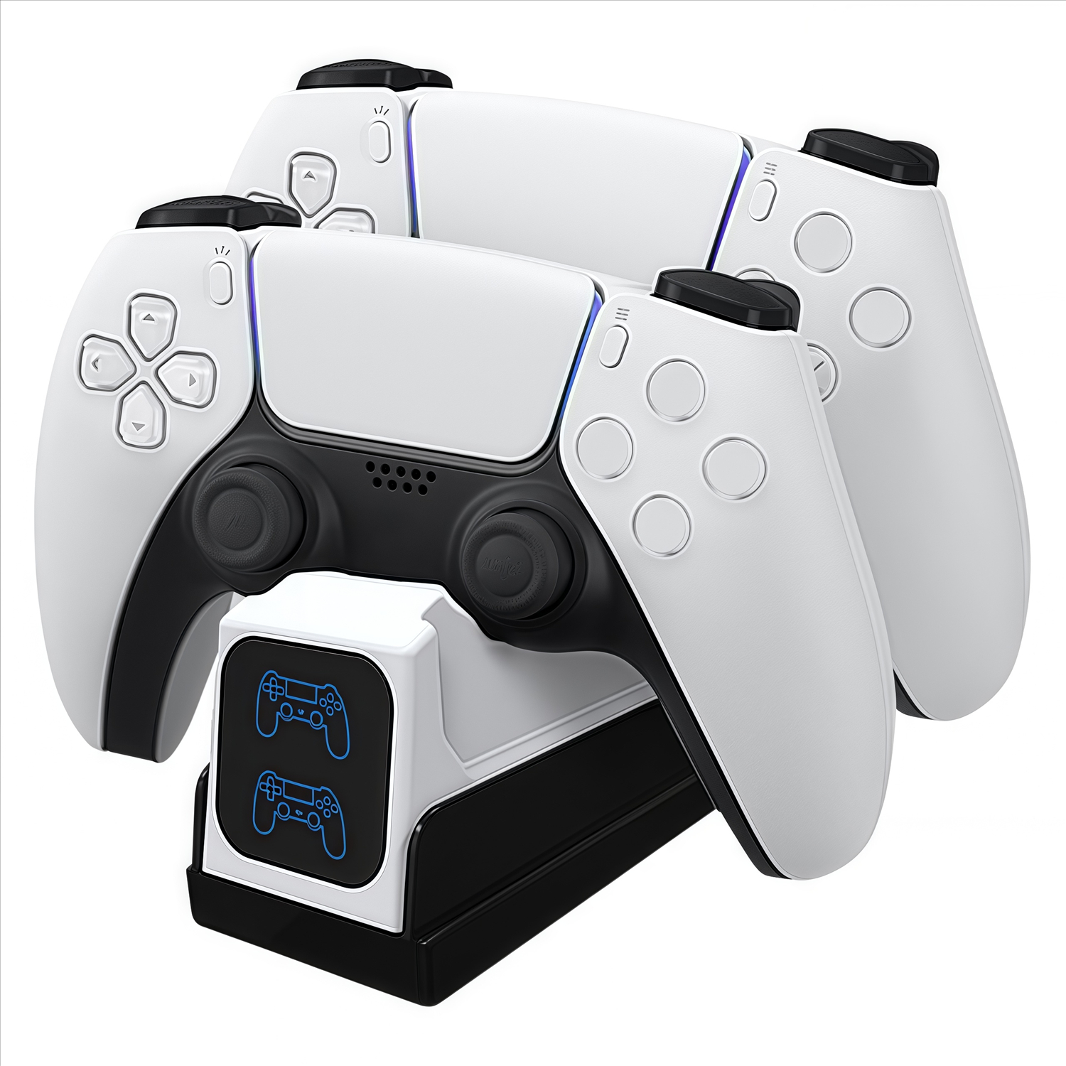 thumbnail image 1 of Compatible con el mando PS5 Base de carga rápida de doble ranura con pantalla LED, 1 of 6