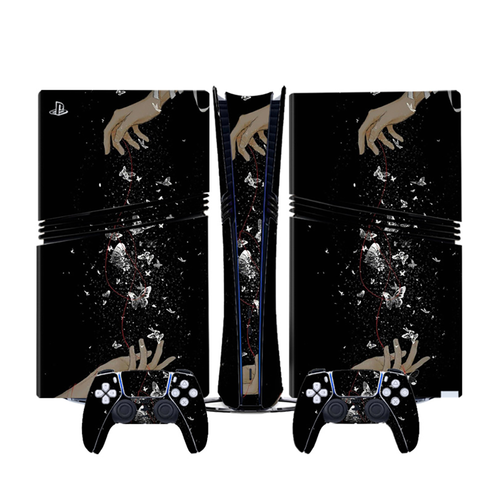 Compatible con consolas PS5 Pro. Juego de pegatinas de anime y dibujos animados, bonitas calcomanías personalizadas con fundas para mandos de videojuegos