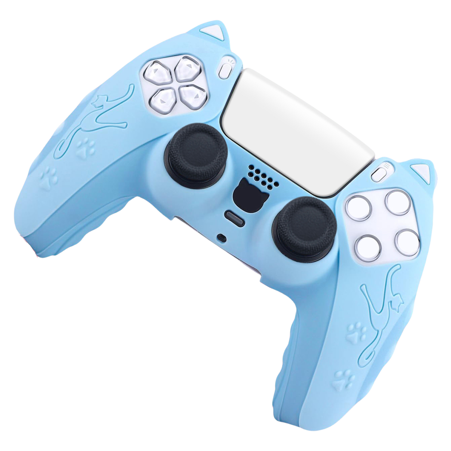Funda de silicona compatible con el mando de la PS5 con diseño antideslizante con orejas de gato