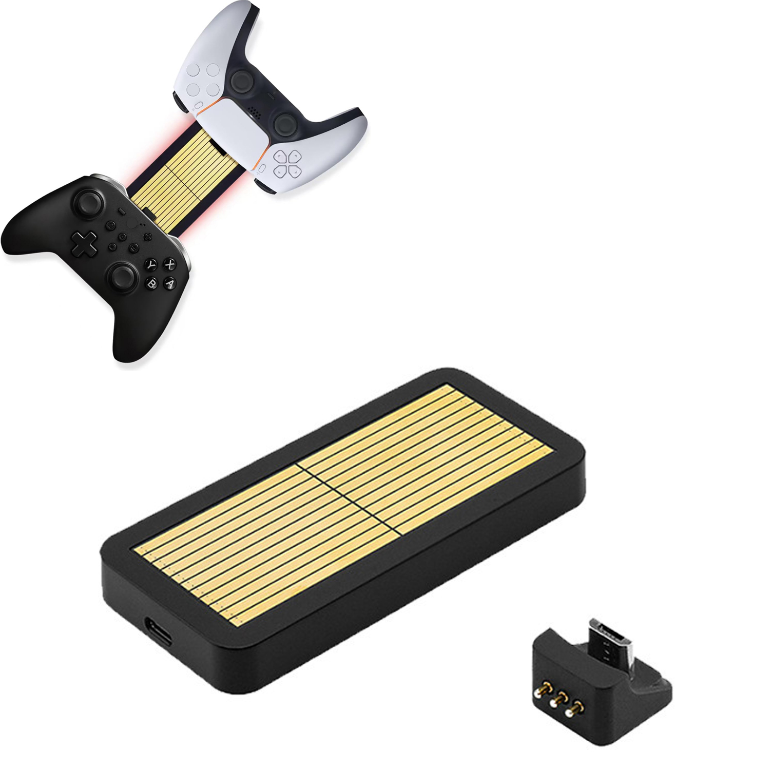 thumbnail image 1 of Soporte de carga para mandos PS5/Xbox One/Switch Pro con indicador de carga independiente, 1 of 8