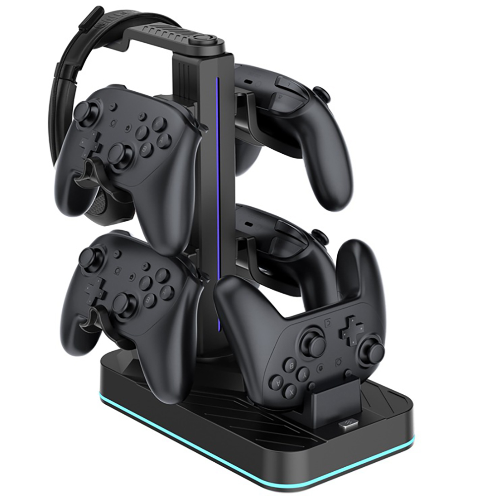 Game Controller Charging Station & Headset Holder - for Switch 2/PS5/Xbox