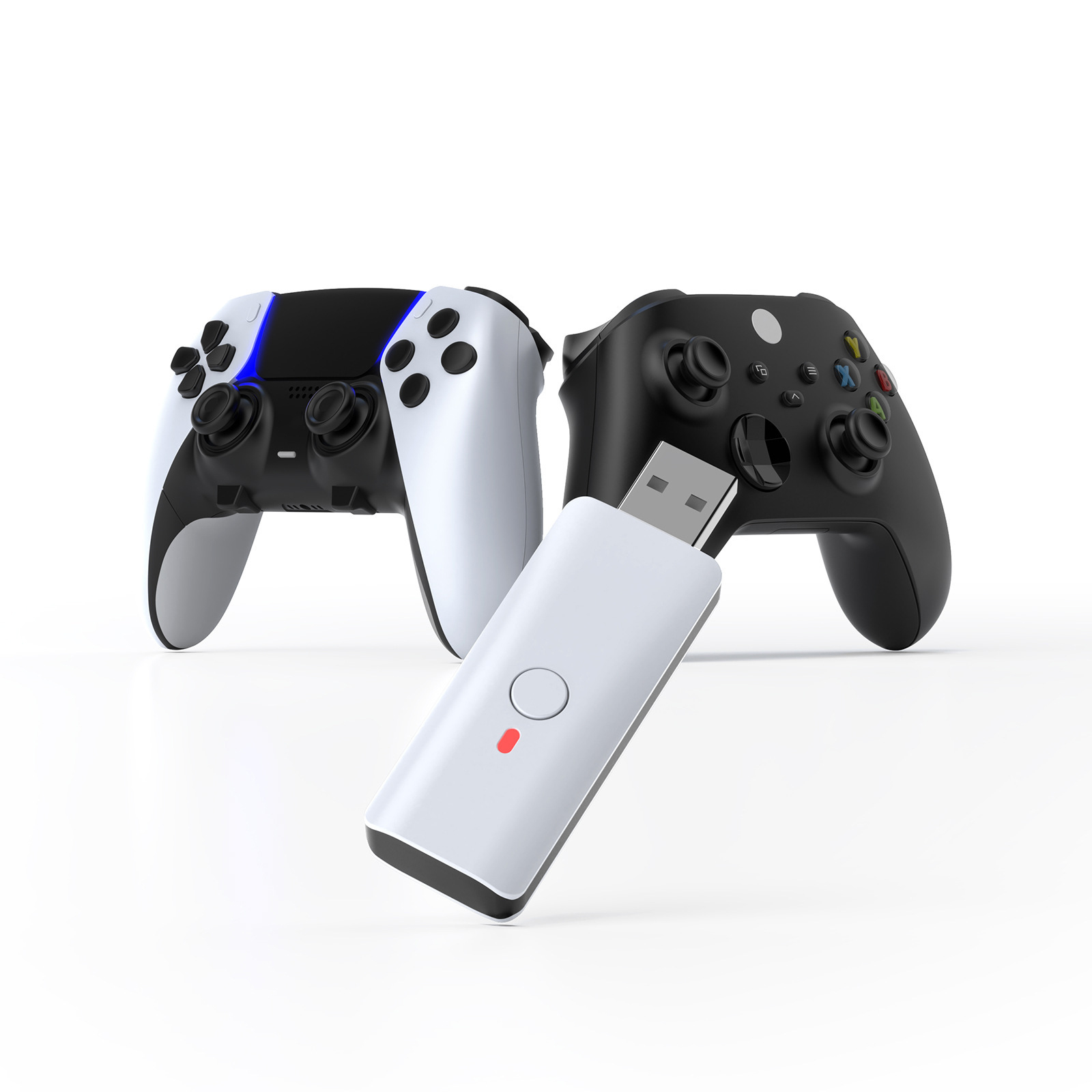 Convertidor inalámbrico compatible con consolas PS5/PS4/Switch/Xbox/PC/Steam Deck Adaptador para mando de videojuegos