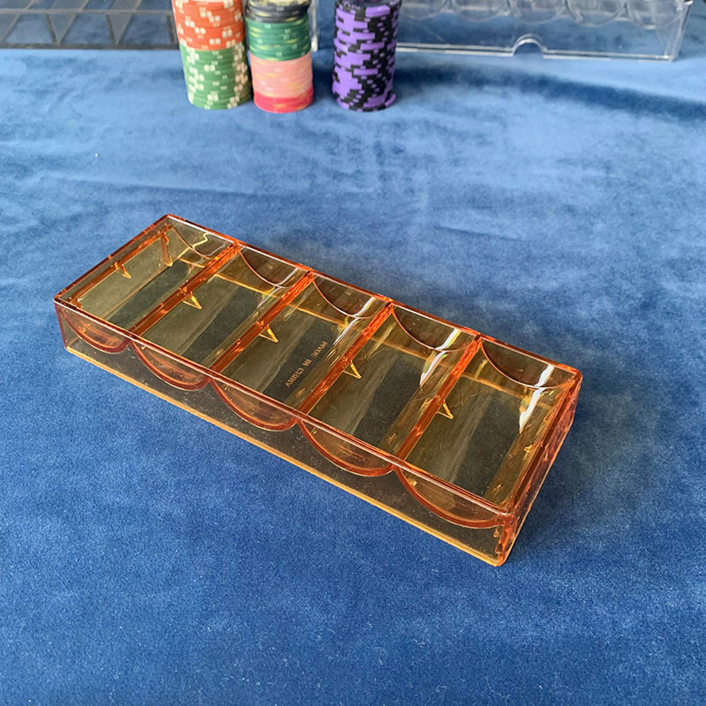 Caja de almacenamiento de monedas de 5 cuadrículas bandeja de fichas de póker soporte de colección para 100 piezas 40x3,3 mm - Imagen 12 de 12