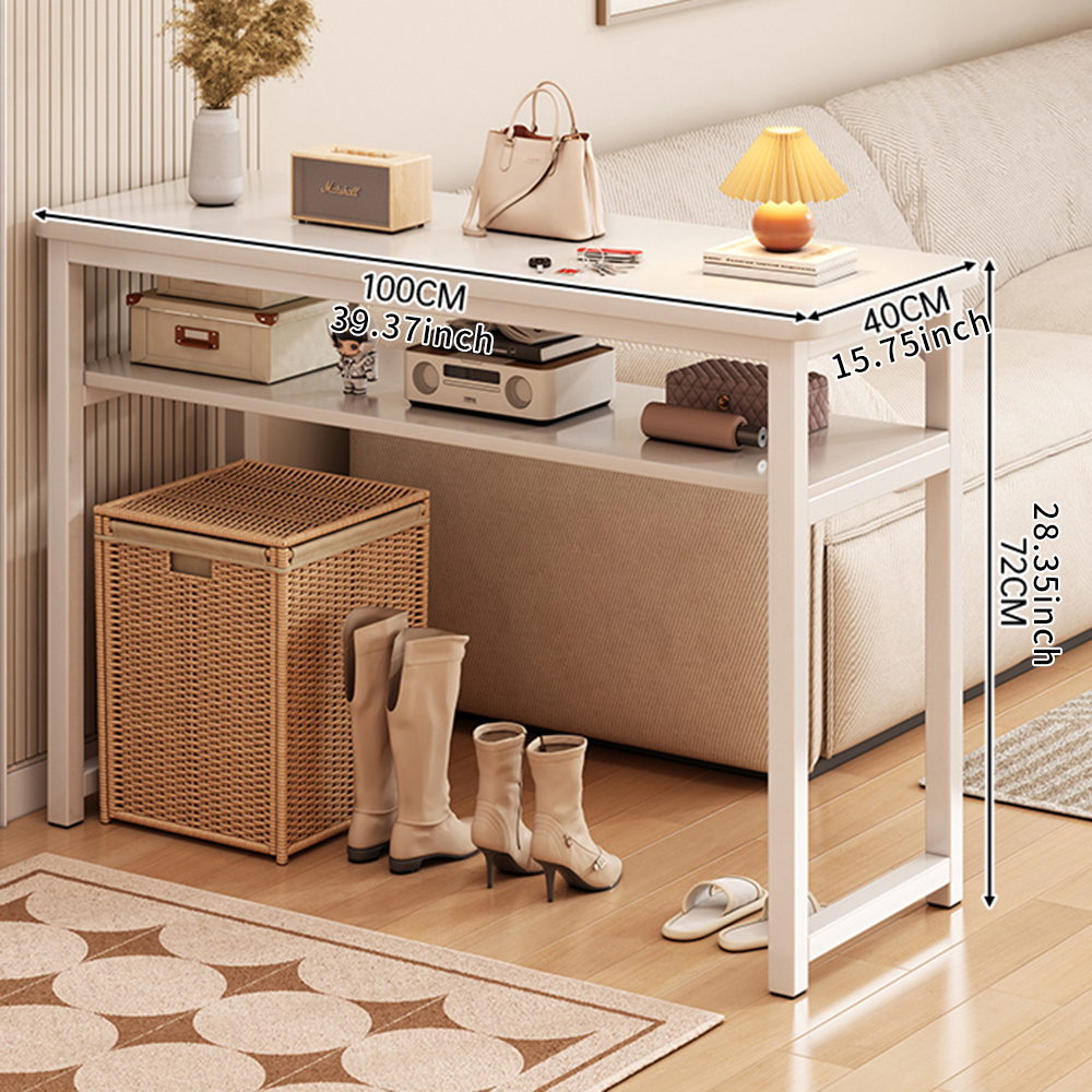 2 Tier Racking Shelf Floor-standing Storage Shelving Home Office Desk Book Shelf