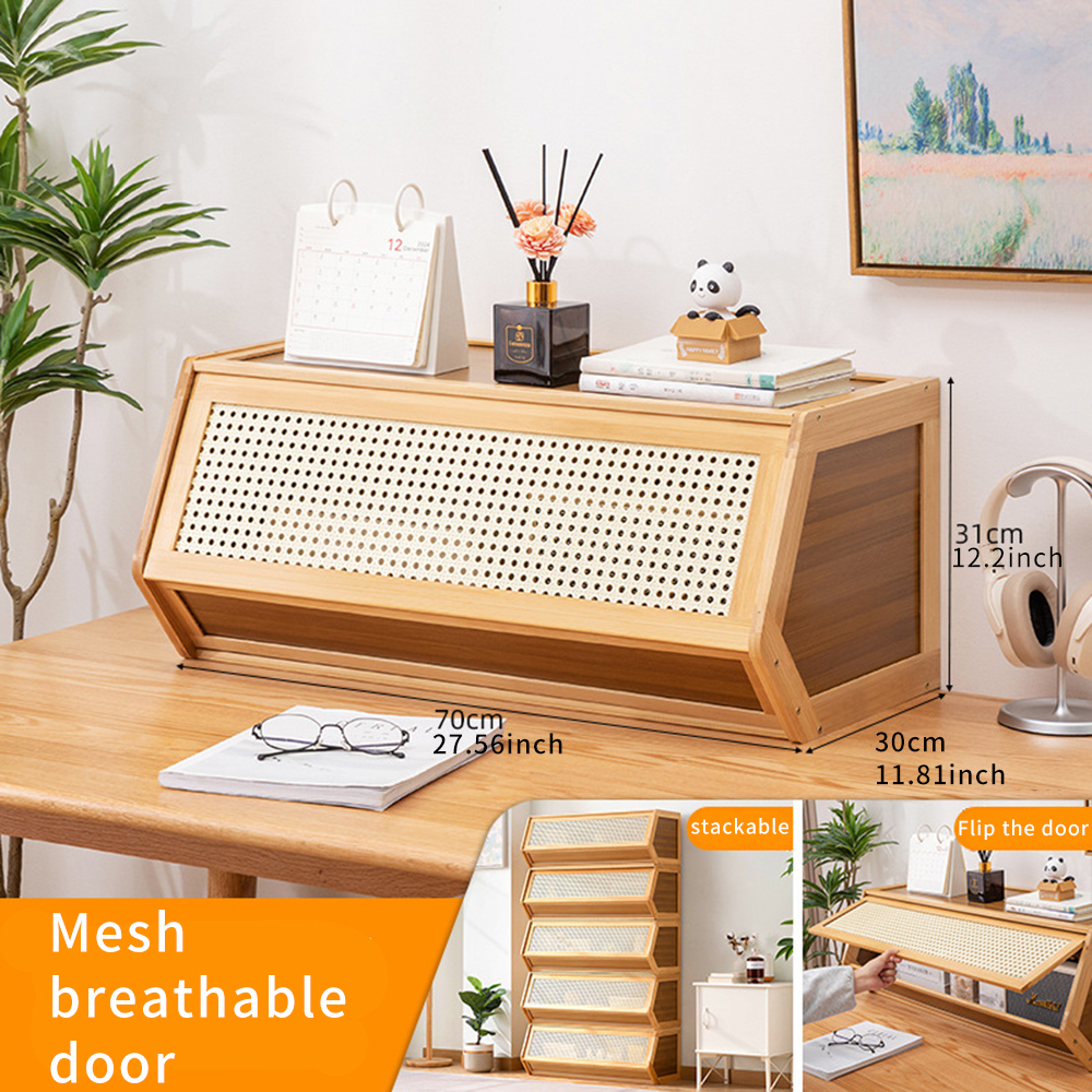 1 Pc Storage Cabinet Organizer Furniture Stackable Box Freestanding Cupboard UK