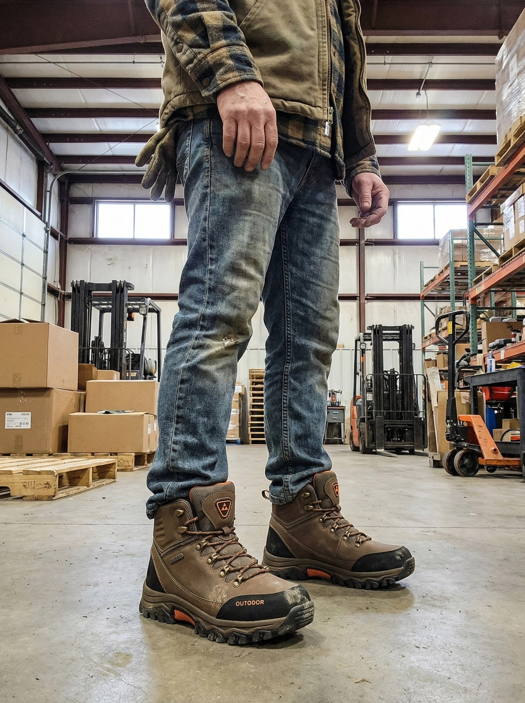 Realistic Warehouse Boots Man