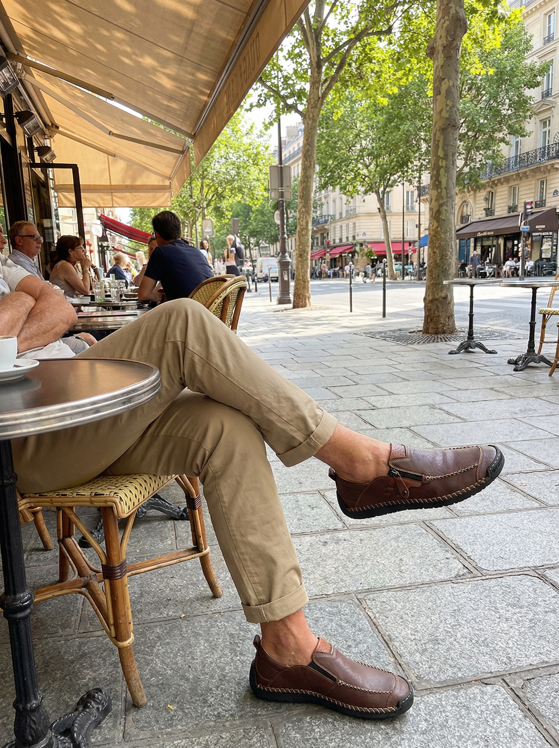 Realistic Mid-Age Man Shoes
