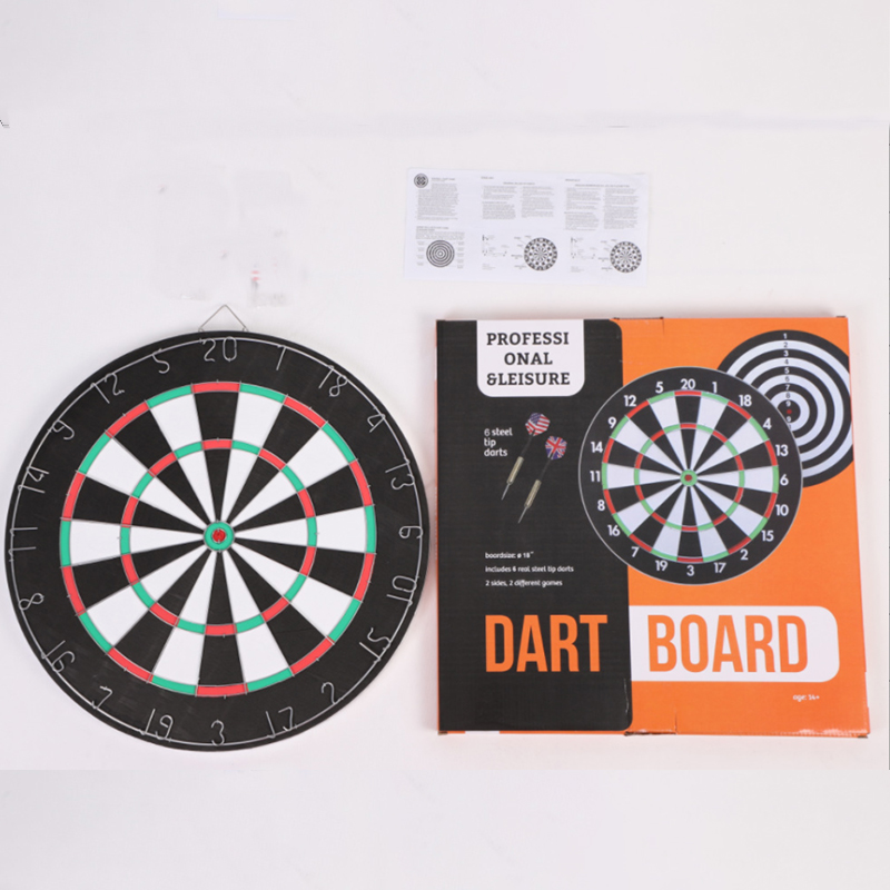 FULL SIZE 17" DARTBOARD SET 6 DARTS FUN FAMILY DART BOARD GAME ADULTS KIDS US