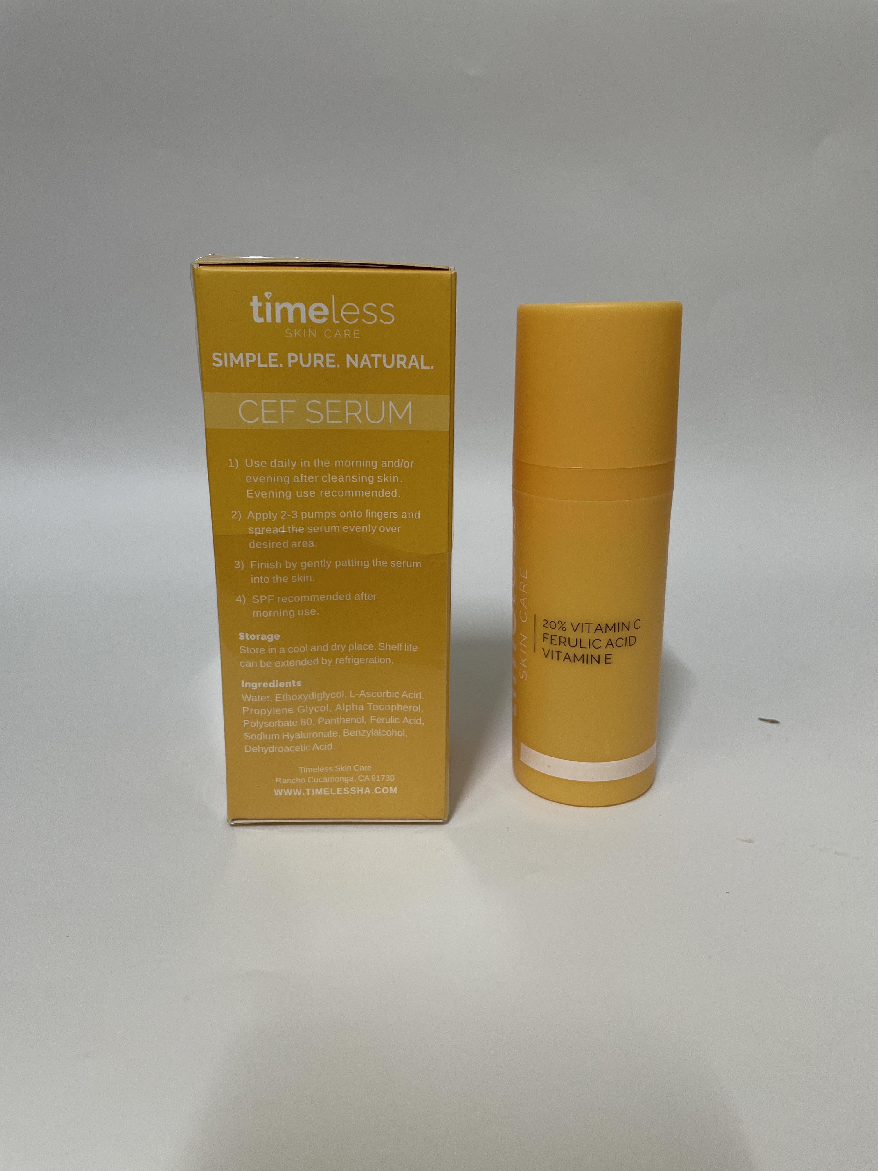 Timeless Skin Care 20% Vitamin C + E Ferulic Acid Serum 1oz/30ml Full Size