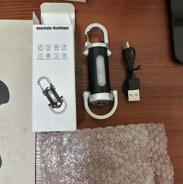 1200LM Mini Key Ring Flashlight, Super Bright Waterproof Recharge