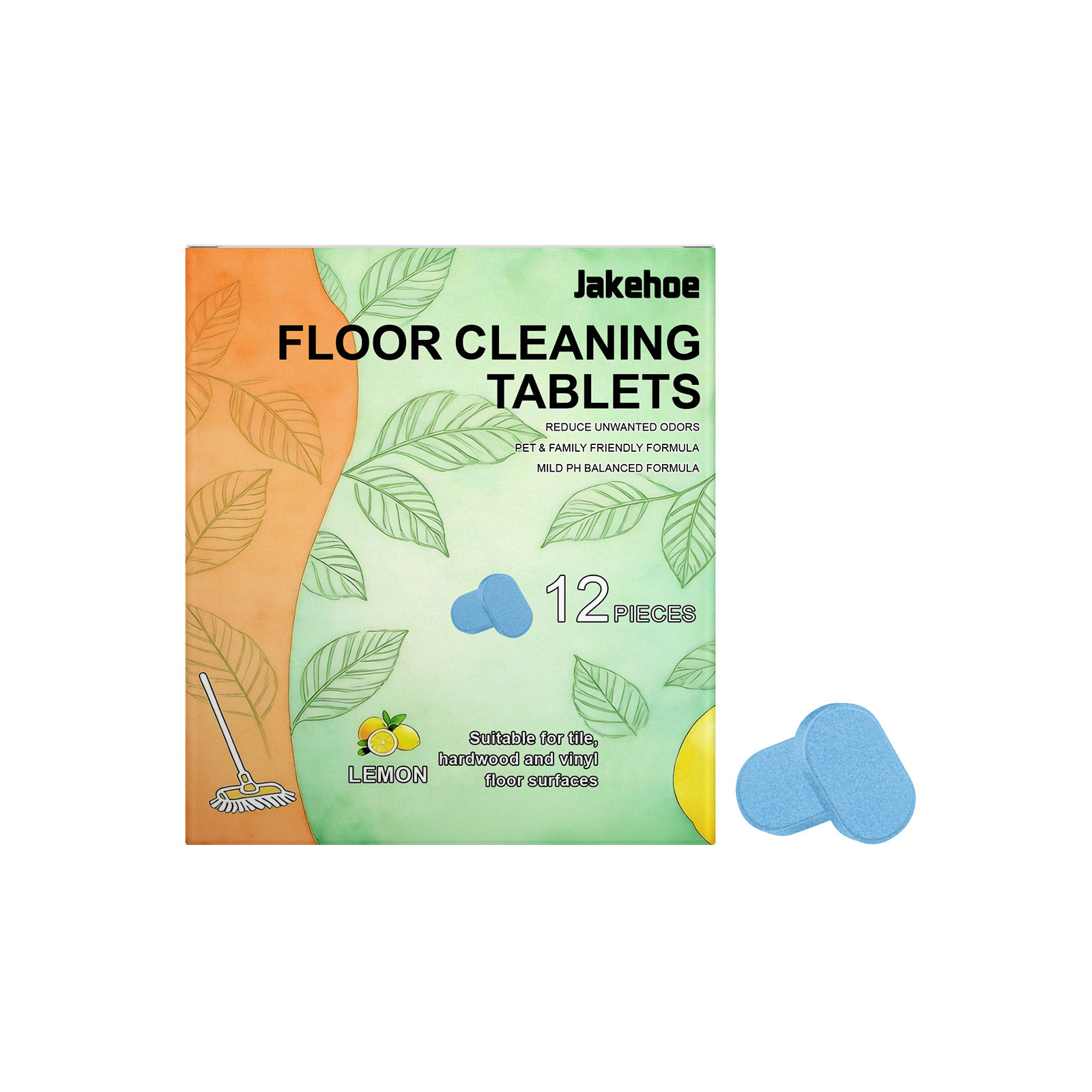 12Pcs Floor Cleaning Tablets,Powerful Floor Cleaner Cleaning Solution For Mop
