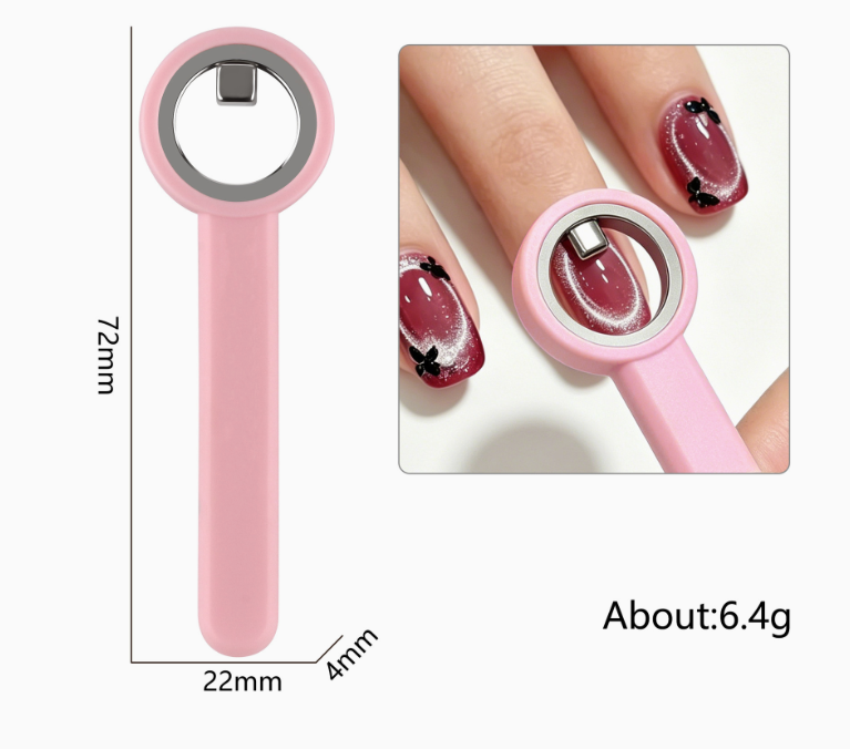 Circle Cat Eye Magnet For Nails Art,Rotating Ring Magnet With A Handle