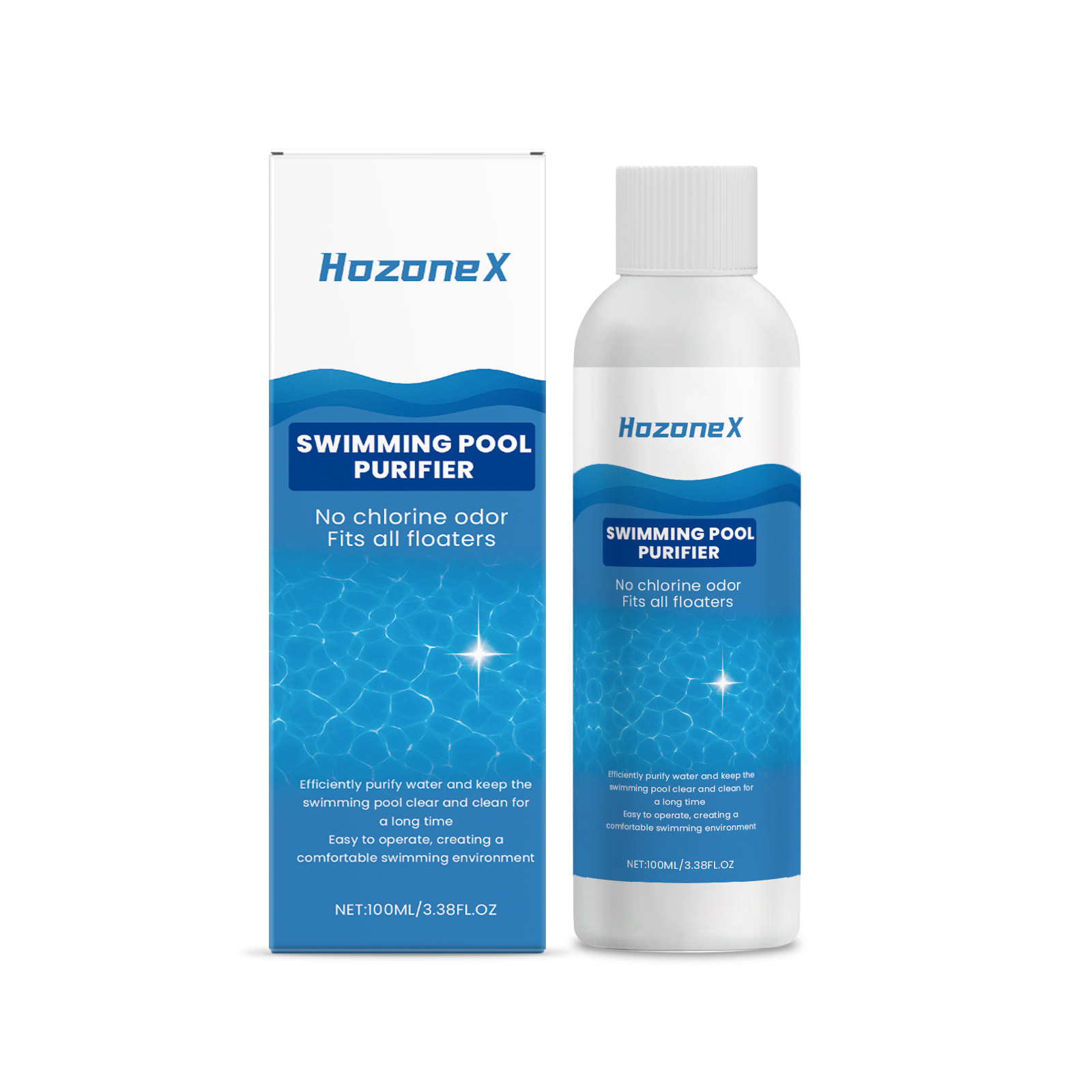 Hozonex Swimming Pool Purifier,Pro Pool Water Purifier Liquid,Removes Cloudiness