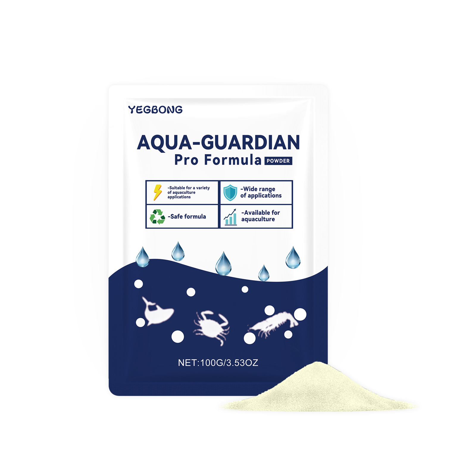 100g/Bag Aquarium Water Clarifier Powder Pro Formula Aquaculture Water Purifier