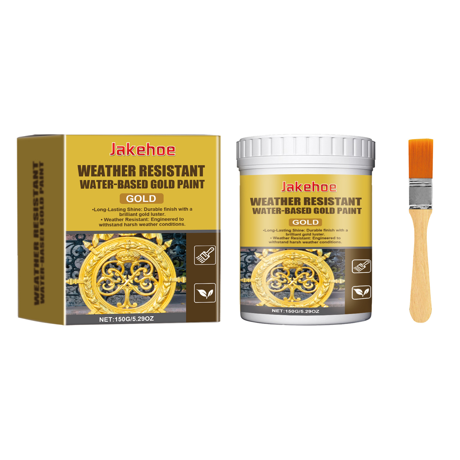 weather-resistant water-based gold paint metallic paint 1/2/3PCS
