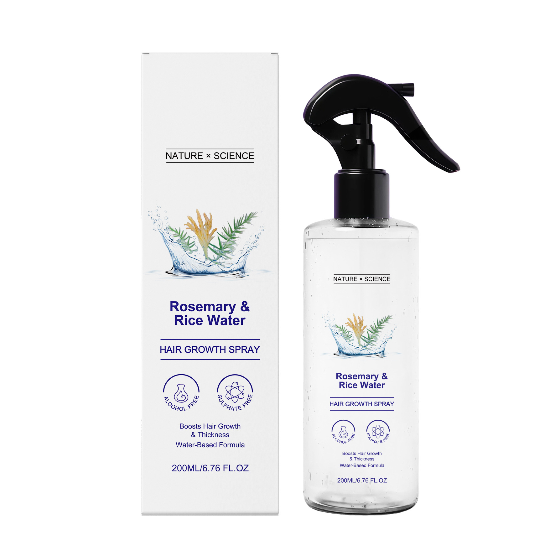 Nature X Science Rosemary Water With Rice Water,Soft & Smooth Hair 200ml
