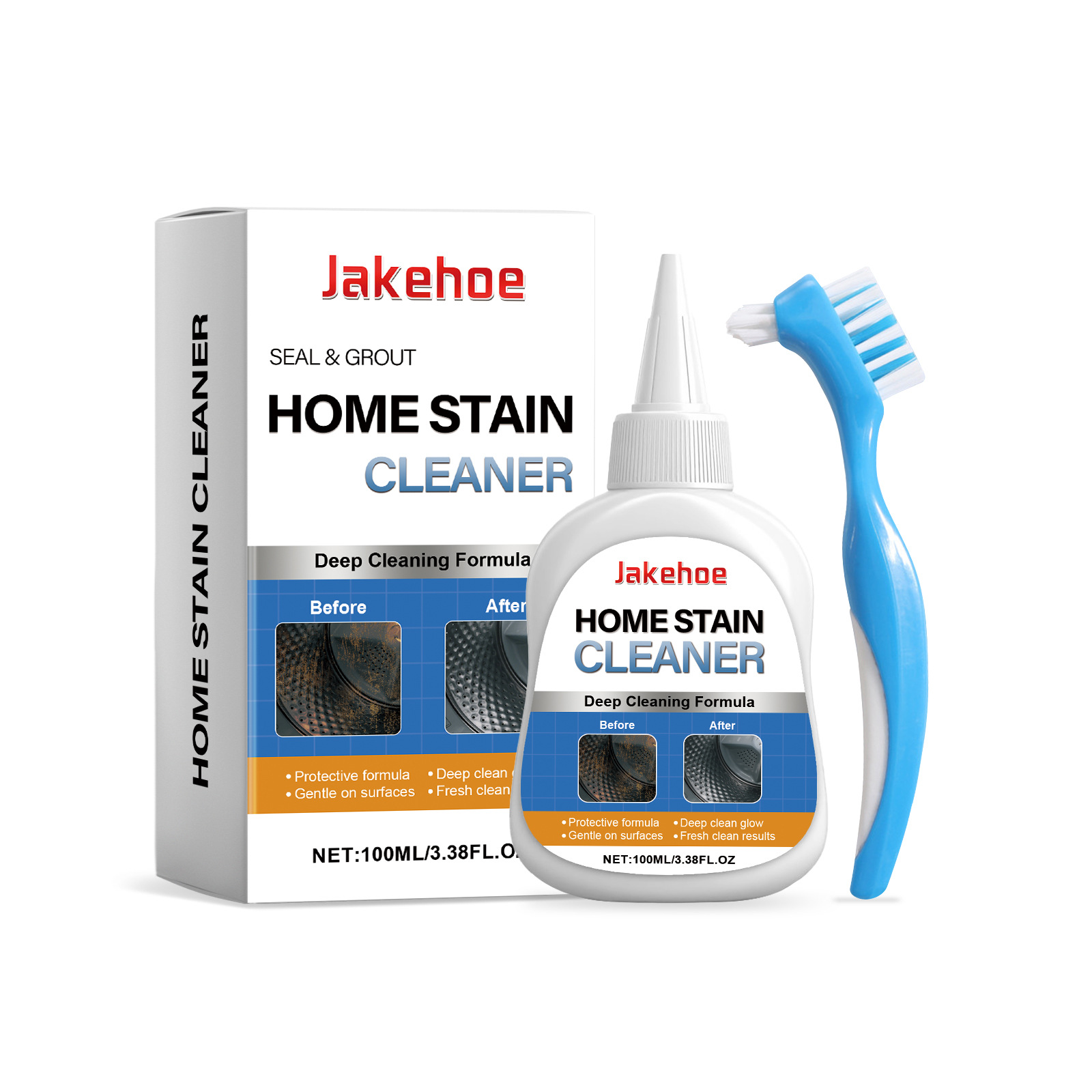 Home Stain Cleaner, Heavy Duty Mold & Bathroom Stain Remover With Brush USA