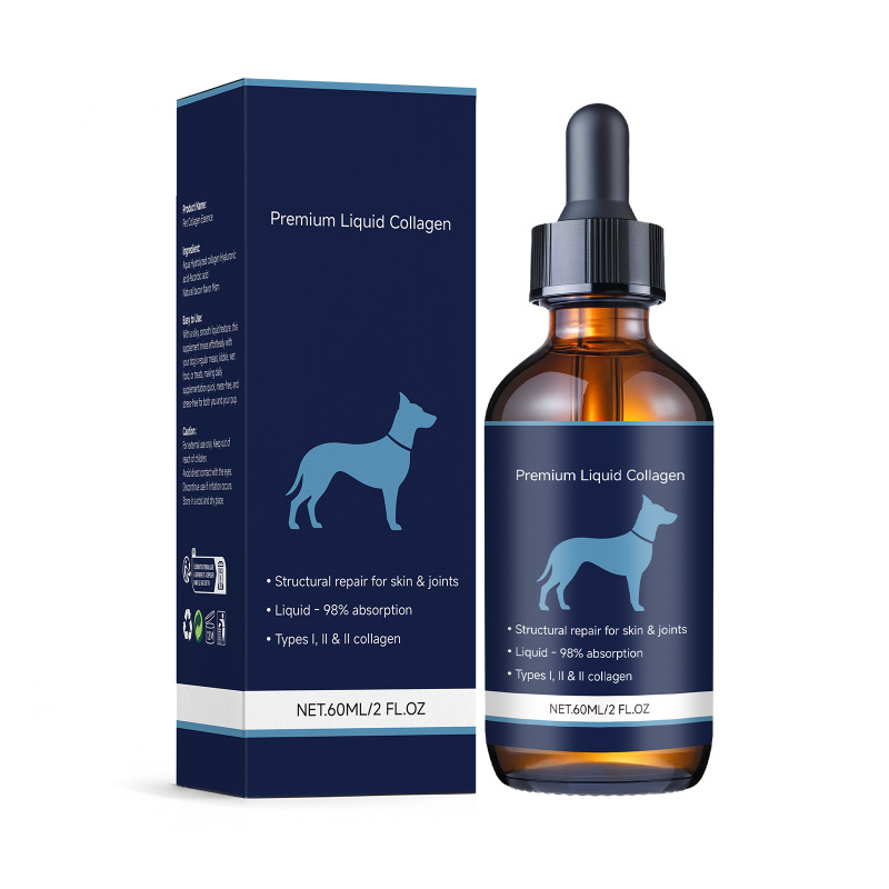 Premium Liquid Collagen For Dogs, Skin & Coat Supplement With Collagen