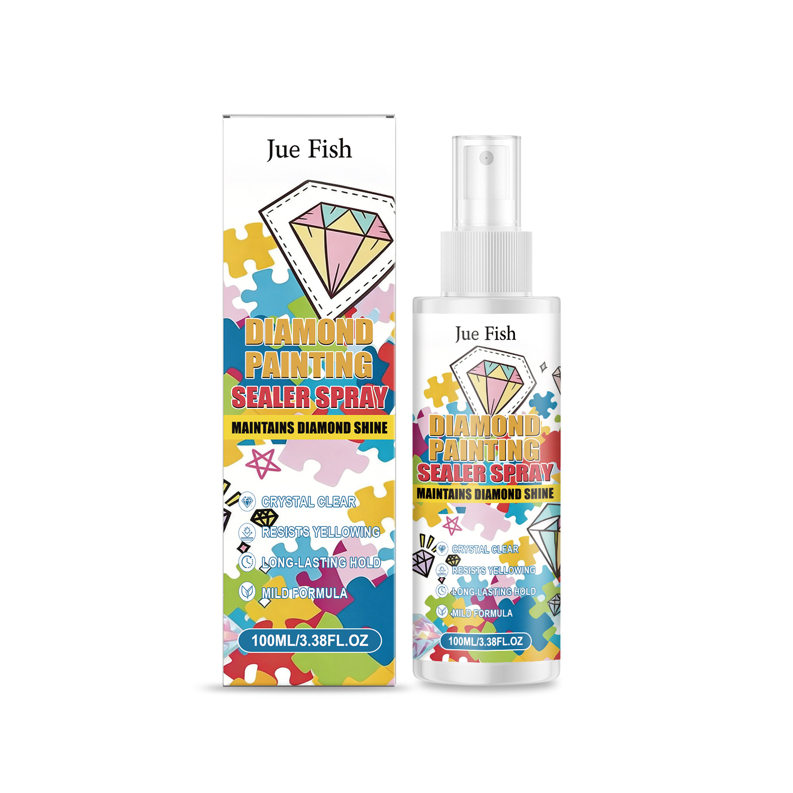 100ml Diamond Art Sealer Spray – Fast Drying Permanent Hold Glue, Easy to Use No