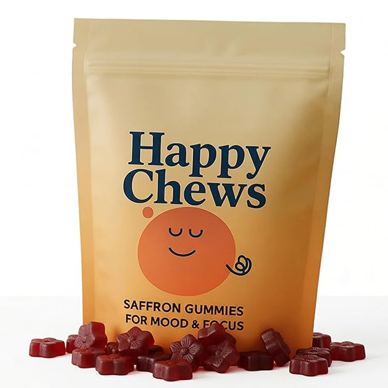 Happy Chews Gummies Natural Saffron Extract for Mood & Focus 60 Gummies