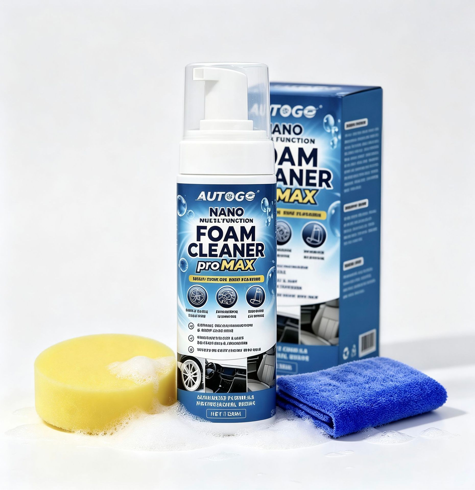 Nano Multi-Functional Foam Cleaner Pro Max, Professional Car Interior Deep Clean