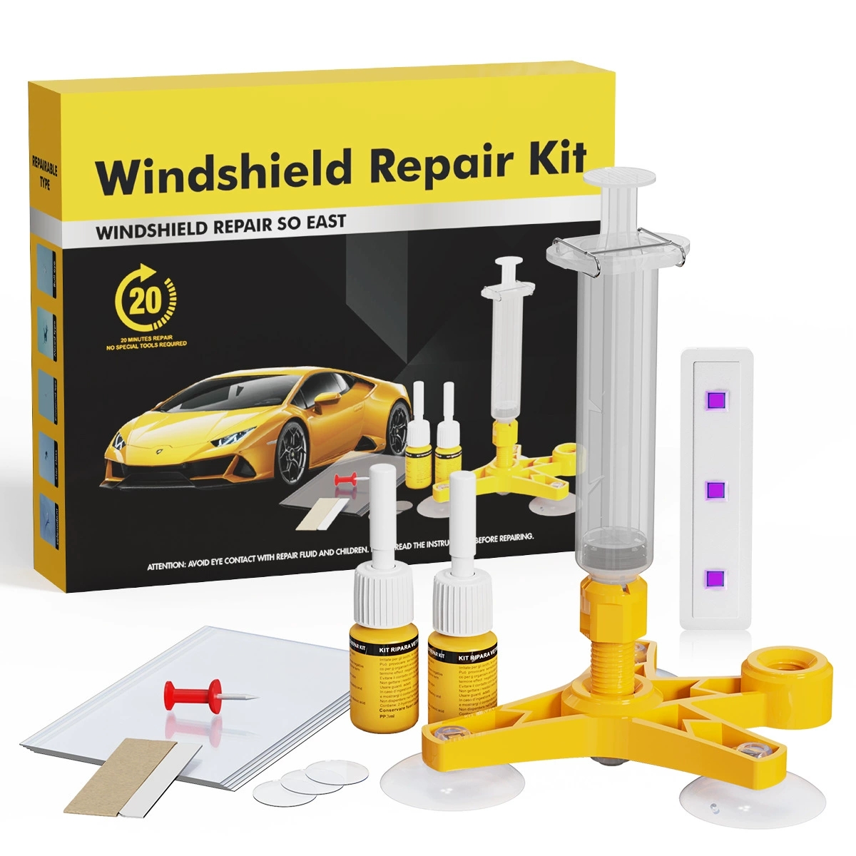 Auto Glass Nano Repair Fluid Car Windshield Resin Scratch Crack Fix Tool Kit