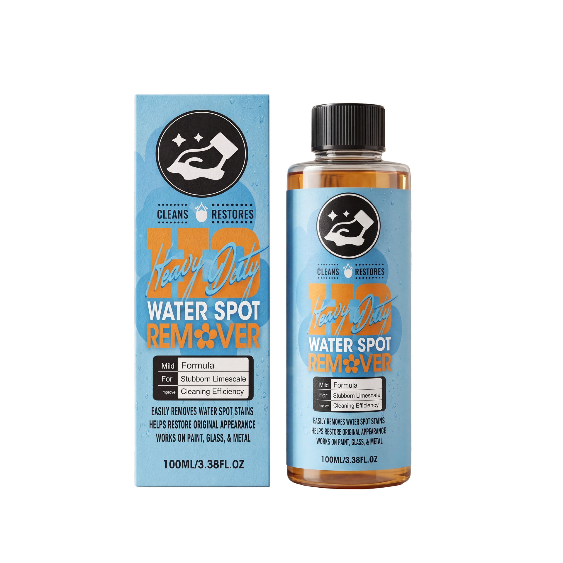 Heavy Duty Water Spot Remover Gel for Paint, Glass, and Metal – Mineral and Wate