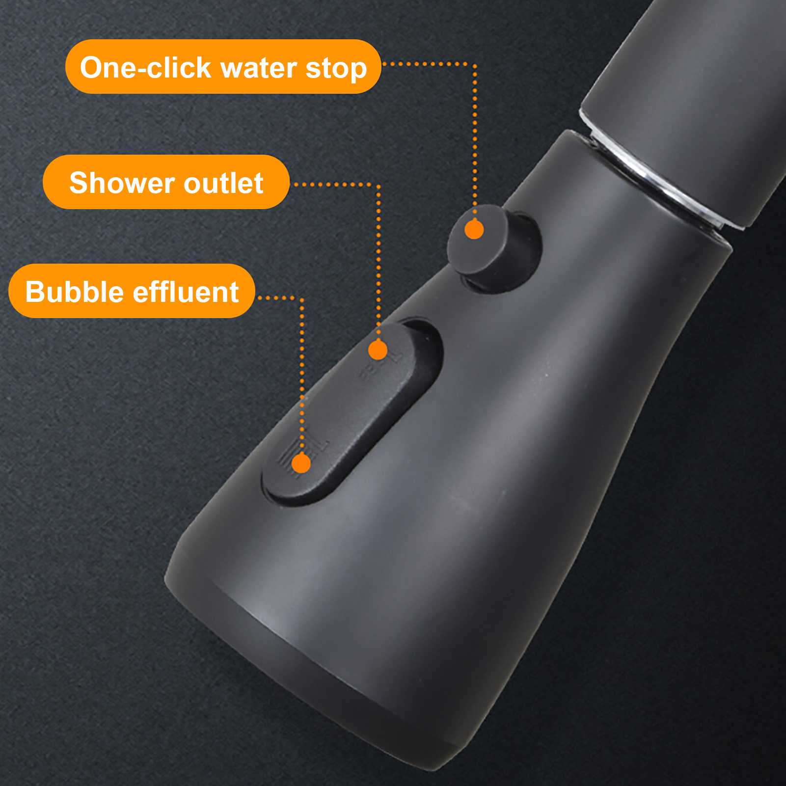 Description Picture 6 of item1 Pc Kitchen Faucets Hot and Cold Two-In-One Household Kitchen Pull-Out Faucet with 2 Modes Nozzle 360 Degrees Rotation Faucets