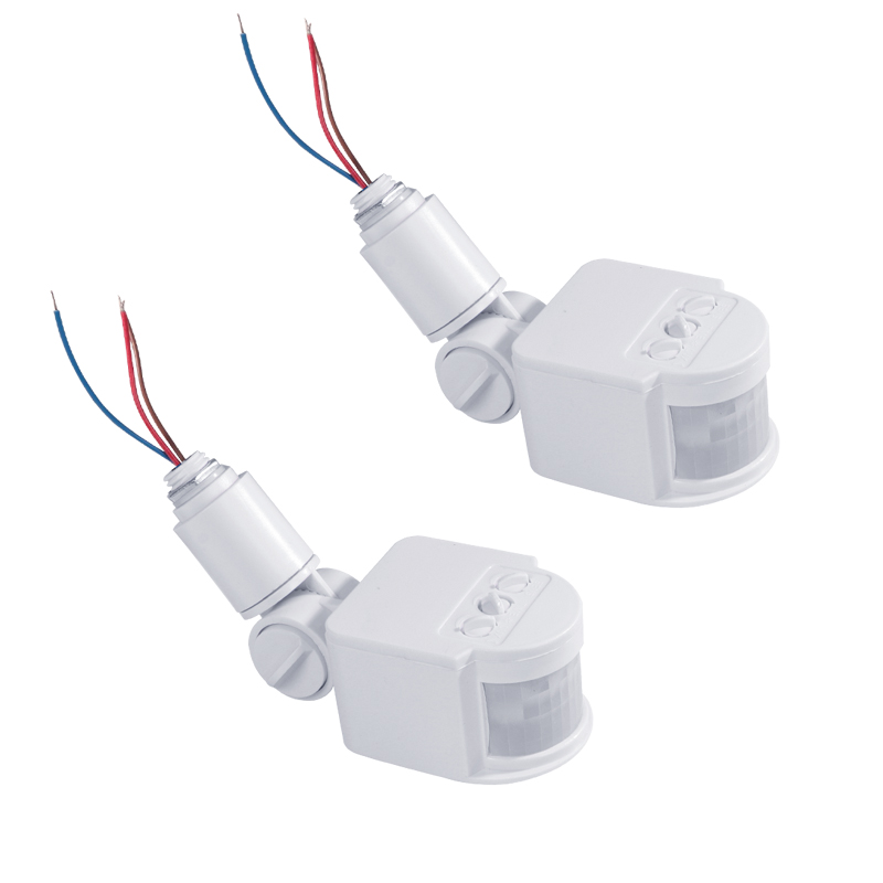 2X 180° Motion Sensor PIR Detector Auto Infrared LED Wall Light Switch 85-265V