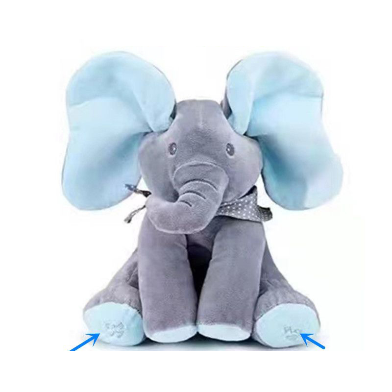 Interactive Singing Elephant Toy Moving Ears Peek A Boo Grandchildren Gift UK