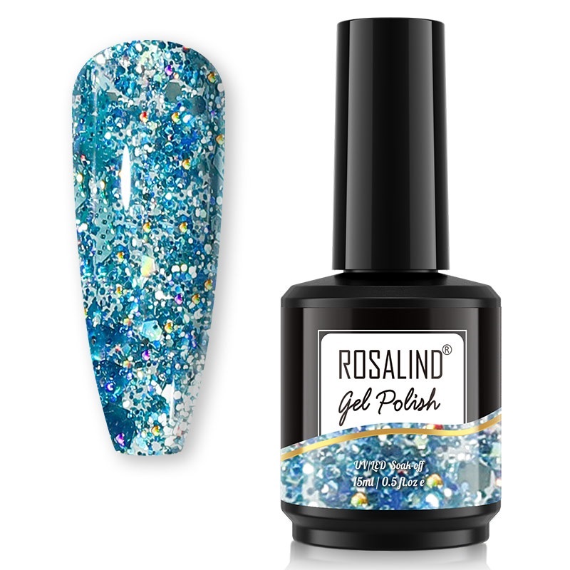 ROSALIND-esmalte de uñas en Gel neón, barniz híbrido semipermanente de Color brillante, Base de diseño artístico, mate, UV, 15ML