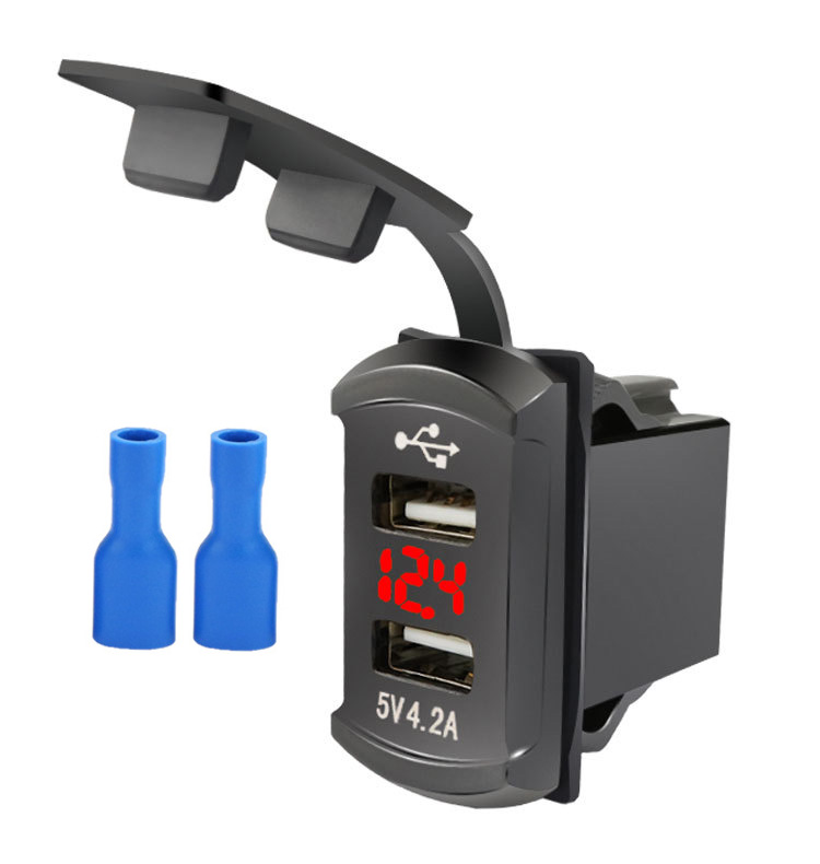 PRESA DI RICARICA rapida QC3.0 caricabatterie auto doppio accendisigari