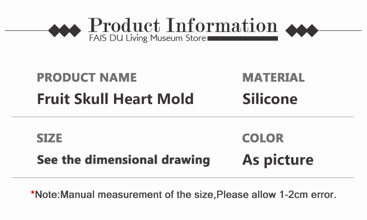 Description Picture 2 of itemFAIS DU Candy Cake Mold Silicone Reusable Non-Stick Kids Diy Tool Accessories Skull Love Cute Dropper Chocolate Multi-Use Mould