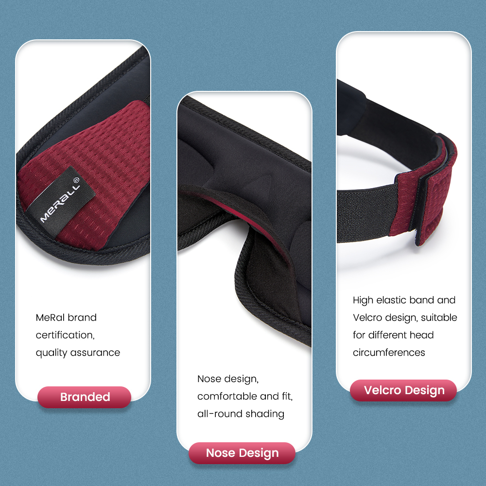 3D Sleeping Mask 100% Blackout Blindfold Sleep Mask for Eyes Smooth Sleep Eye Mask Sleeping Aid Eye Mask for Travel Slaapmasker