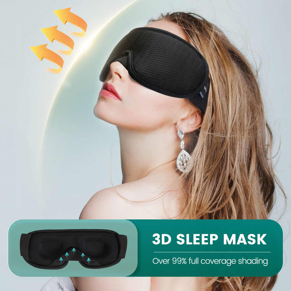 3D Sleeping Mask Block Out Light Sleep Mask For Eyes Soft Sleeping Aid Eye Mask for Travel Eyeshade Night Breathable Slaapmasker