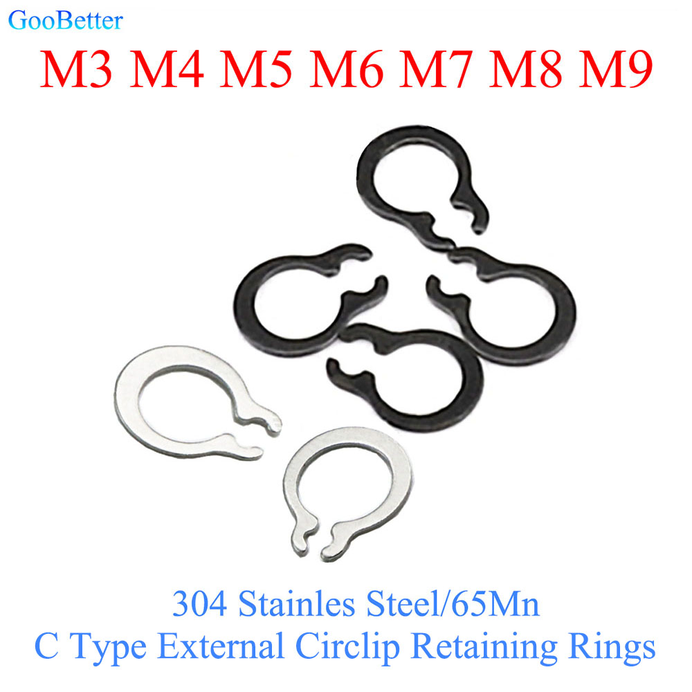 Description Picture 3 of item50-1000Pc C Type External Circlip Retaining Rings Shaft Circlip Washer M3-M9 Stainles Steel/65Mn C-type Retaining Clip Snap Ring