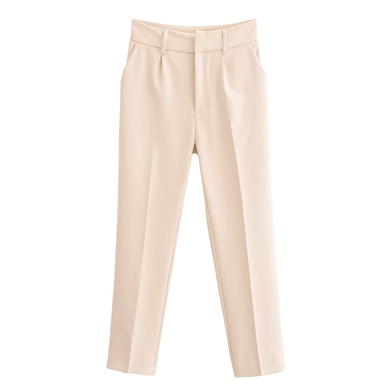 Solid Color All-Match Women's Suit Pants Casual Simple Office Occupation Lady Pencil Trousers High Waist Slimming Long Pants